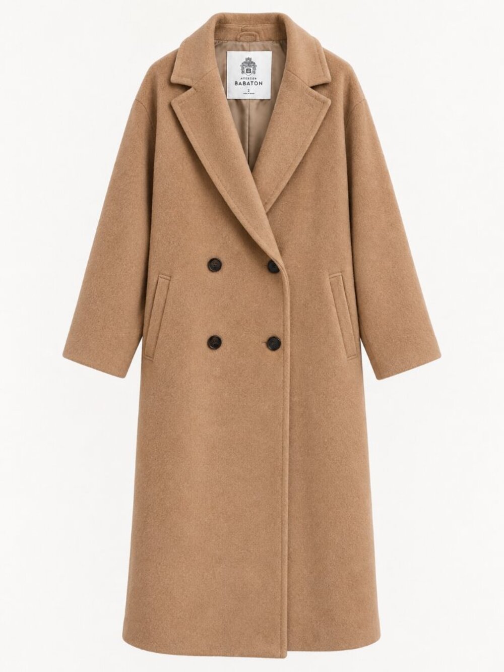 Aritzia Babaton The Slouch Camel Wool Coat – Size 2 - Picture 3 of 5